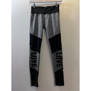 Thrill Performance Leggings Black Gray Size Small